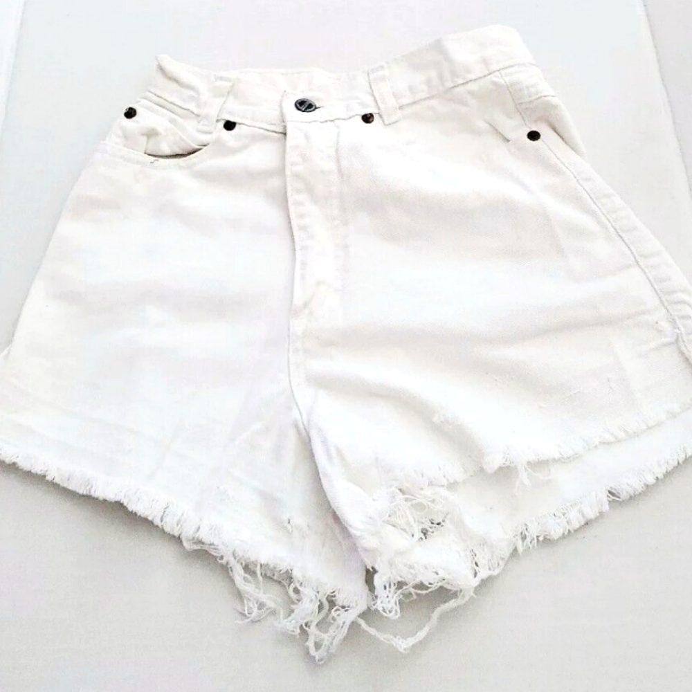 Vintage Palmetto's White Denim Daisy Duke Short Shorts Distressed
